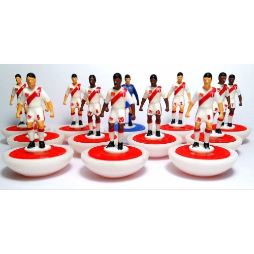 Subbuteo Andrew Table Soccer Peru 1982 World Cup on Lightweight Classic Bases